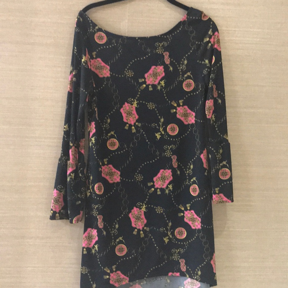 3/4 sleeve black dress